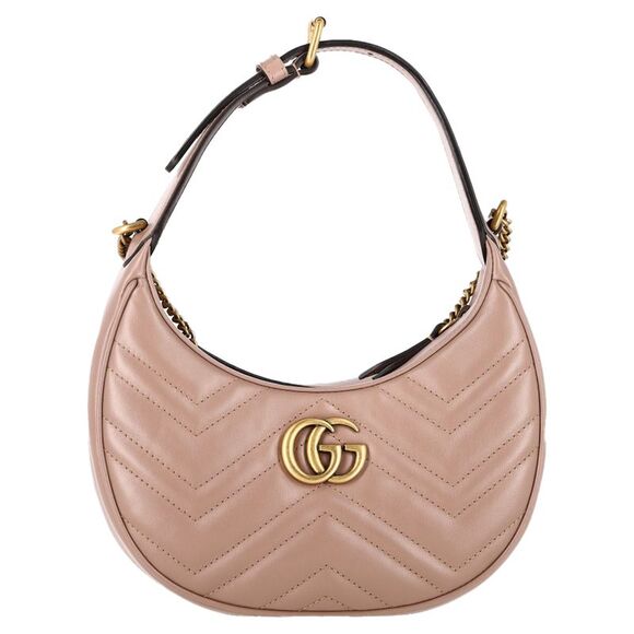 Gucci GG Marmont Small Shoulder Bag in Pink Leather - Picture 1 of 8